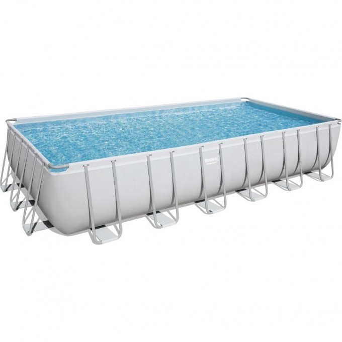 Каркасный бассейн BESTWAY POWER STEEL 732х366х132см, 30045л + песочный ф/насос 5678 л/ч, тент, лестница 56475 BW